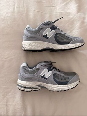 New Balance Grey and White Running Sneakers